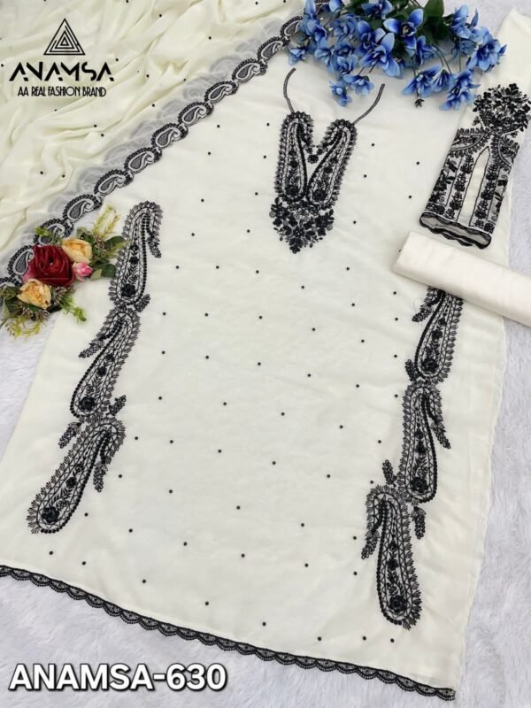 Anamsa Design No. 630 Pakistani Suit – Elegance Redefined - Image 3