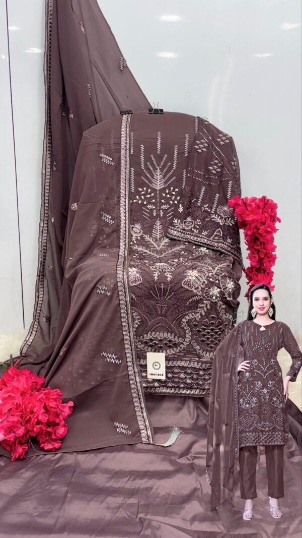 SHANAYA Dno. S-194 ROSE HAND CRAFT Pakistani Suit - Image 6