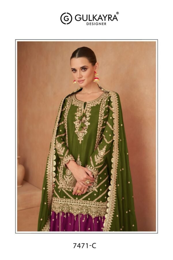 Gulkayra Designer Presents New Catalogue KHANAK 7471 Colors Pakistani Suits - Image 5