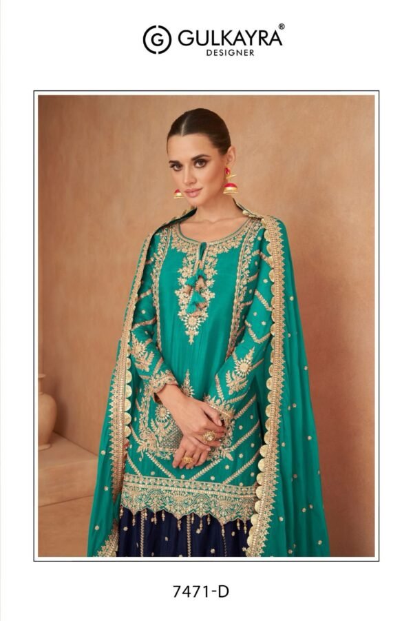 Gulkayra Designer Presents New Catalogue KHANAK 7471 Colors Pakistani Suits - Image 7