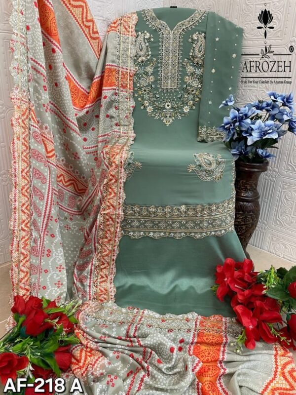 AFROZEH D. NO. 218-A-B-C-D Pakistani Suits - Image 5