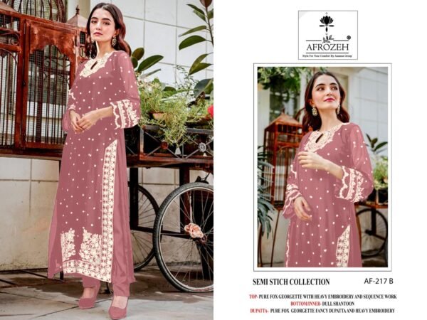AFROZEH D. NO. 217-A-B-C-D PAKISTANI SUITS - Image 3