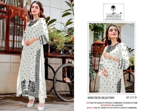 AFROZEH D. NO. 217-A-B-C-D PAKISTANI SUITS
