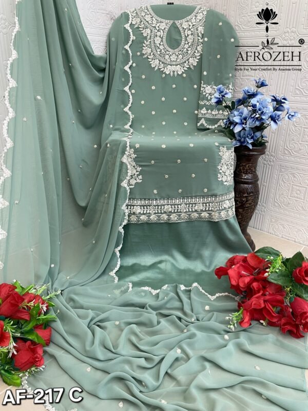 AFROZEH D. NO. 217-A-B-C-D PAKISTANI SUITS - Image 6