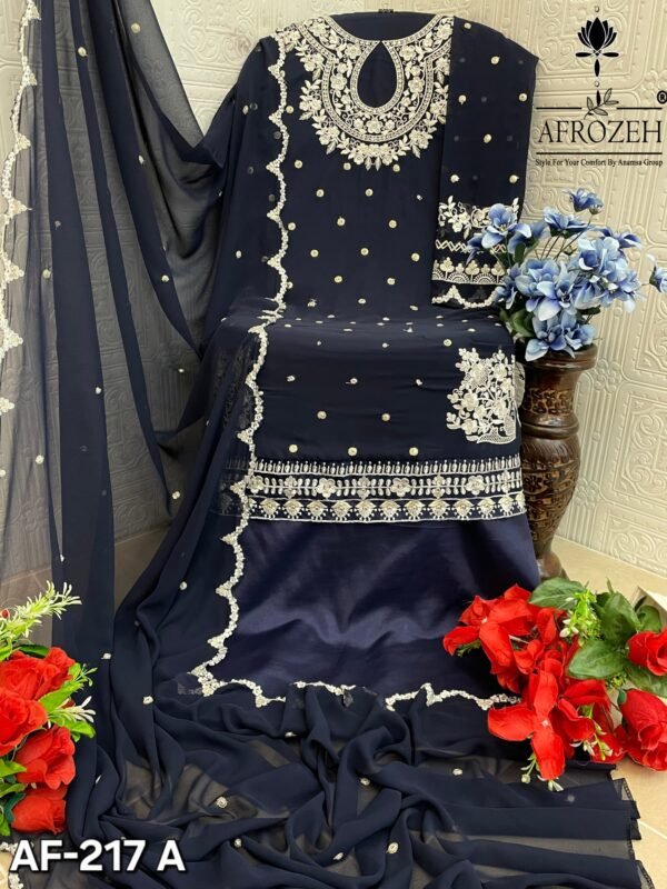 AFROZEH D. NO. 217-A-B-C-D PAKISTANI SUITS - Image 8