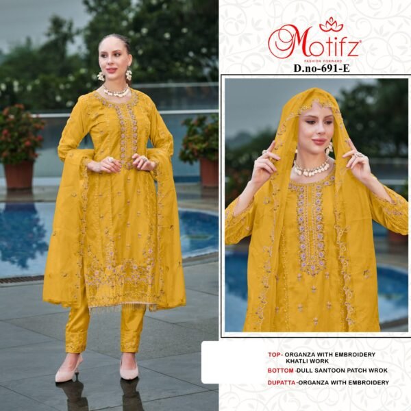 Motifz Surat D. No. 691 Pakistani Suits - Image 3