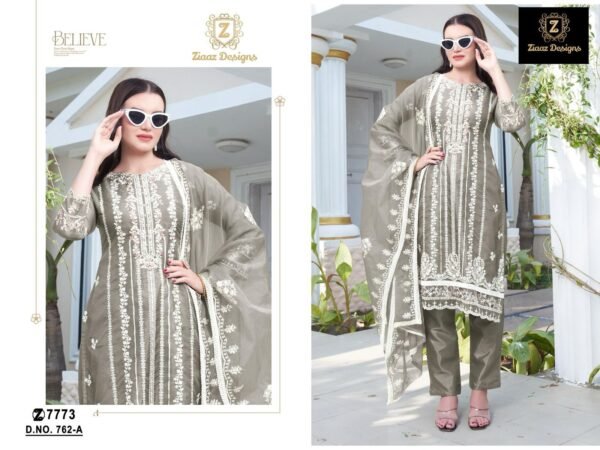 Ziaaz Designs Code 729 A & 762 Pakistani Suits - Image 2