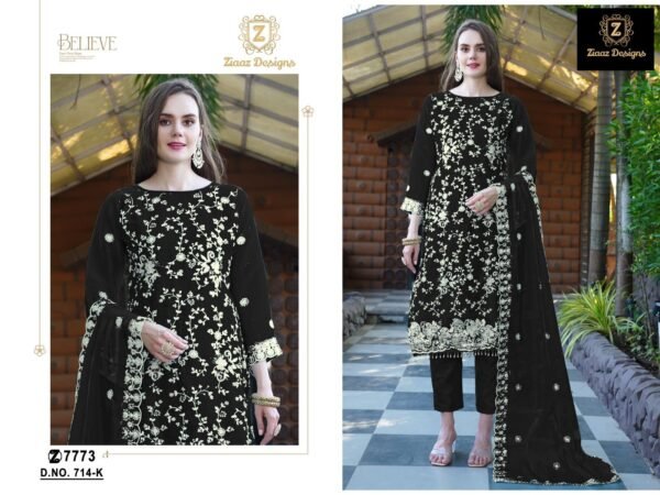 Ziaaz Designs D. No. 714 Pakistani Suits