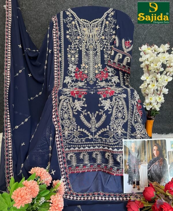 Sajida Designers Pakistani Suits (ALAYA-VOL-1) – SD-1008-1009-1010 - Image 4