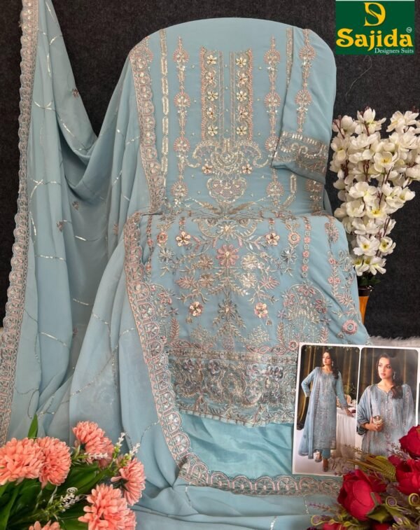 Sajida Designers Pakistani Suits (ALAYA-VOL-1) – SD-1008-1009-1010 - Image 6