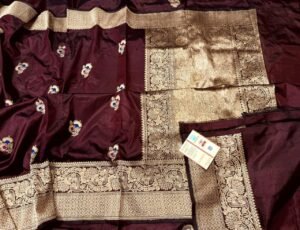 Pure Katan Banarasi Meena Saree