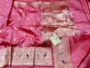 Pure Katan Banarasi Meena Saree