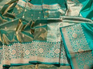 Banarasi Pure Silk Soft Tissue Zari Saree – Green