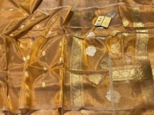 Banarasi Handloom Silk Tissue Saree in Golden – A Timeless Classic