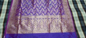 Pure Katan Silk Saree Violet Color