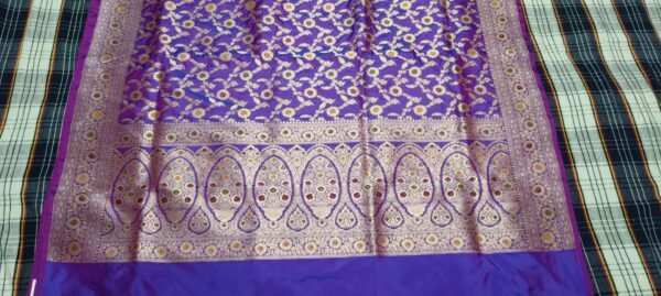 Pure Katan Silk Saree  Violet Color
