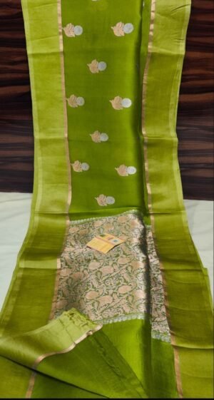 Kora Silk Sarees Color Mehendi