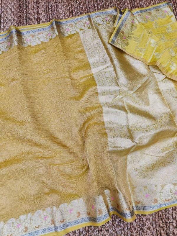 Crush Tissue Saree - Image 2