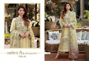 OMBRE Premium Vol-2 by Shree Fabs | Heavy Embroidered Kota Doria Dupatta Suits – 6 Pc Set