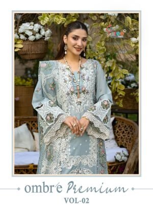 OMBRE Premium Vol-2 by Shree Fabs | Heavy Embroidered Kota Doria Dupatta Suits – 6 Pc Set
