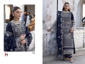 MAHRUKH Luxury Lawn 24 Nx by Deepsy Suits | Pure Cotton Self Embroidered Suit with Net/Cotton Embroidered Dupatta