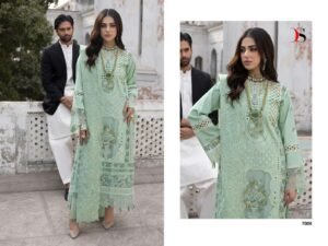 MAHRUKH Luxury Lawn 24 Nx by Deepsy Suits | Pure Cotton Self Embroidered Suit with Net/Cotton Embroidered Dupatta