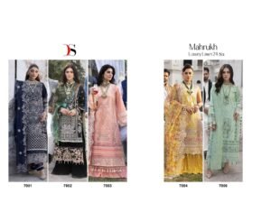 MAHRUKH Luxury Lawn 24 Nx by Deepsy Suits | Pure Cotton Self Embroidered Suit with Net/Cotton Embroidered Dupatta