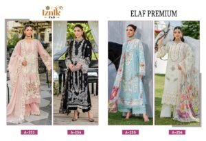 IZNIK 253–256 by IZNIK FAB | Heavy Cotton Embroidered Suits with Muslin & Cotton Dupatta – Premium Quilted Fabric