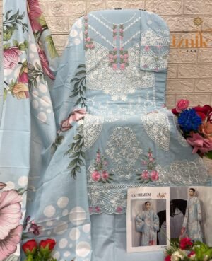 IZNIK 253–256 by IZNIK FAB | Heavy Cotton Embroidered Suits with Muslin & Cotton Dupatta – Premium Quilted Fabric