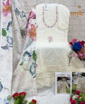 IZNIK 253–256 by IZNIK FAB | Heavy Cotton Embroidered Suits with Muslin & Cotton Dupatta – Premium Quilted Fabric