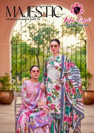Majestic Karachi Suits by Nafisha Cotton | Pure Soft Cotton Digital Print Suit – Summer Festive Edition
