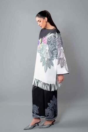 Black Multi-Printed Co-Ord Set for Women – Imported Cotton Palazzo Suit | Ansari Fashion