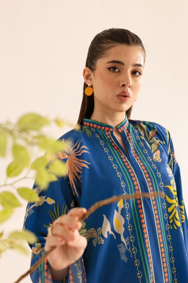 Blue Multi-Printed Co-Ord Set for Women – Stylish Ready-to-Wear Cotton Suit | Ansari Fashion - Image 6