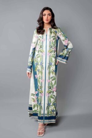 Pista Green Multi-Printed Co-Ord Set for Women – Pakistani Palazzo Style | Ansari Fashion