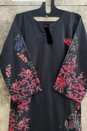 Black Multi-Printed Co-Ord Set for Women – Pakistani Cotton Palazzo Suit | Ansari Fashion