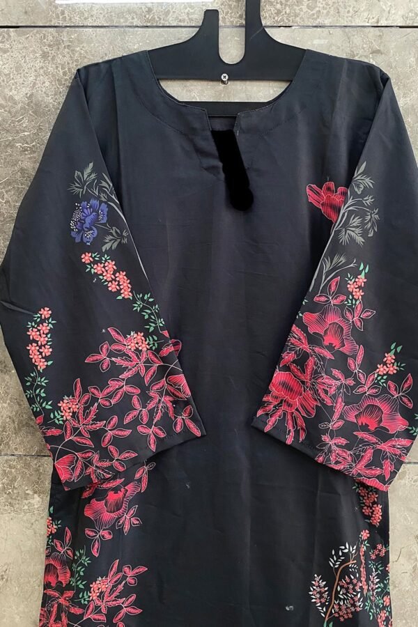 Black Multi-Printed Co-Ord Set for Women – Pakistani Cotton Palazzo Suit | Ansari Fashion - Image 5