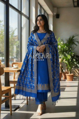 Banarasi Suits – Silk Zari Woven with Dupatta – Royal Blue