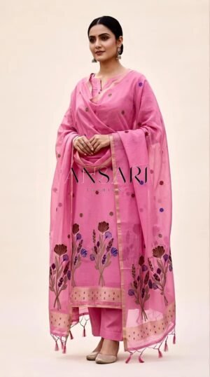 Banarasi Cotton Tilfi Meena Suits Wholesale – 6 Pcs Catalogue