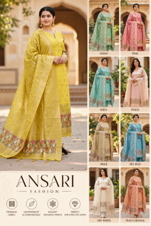 Home 193 Banarasi Cotton silk zari suits Wholesale ( catalogue 10 pcs )