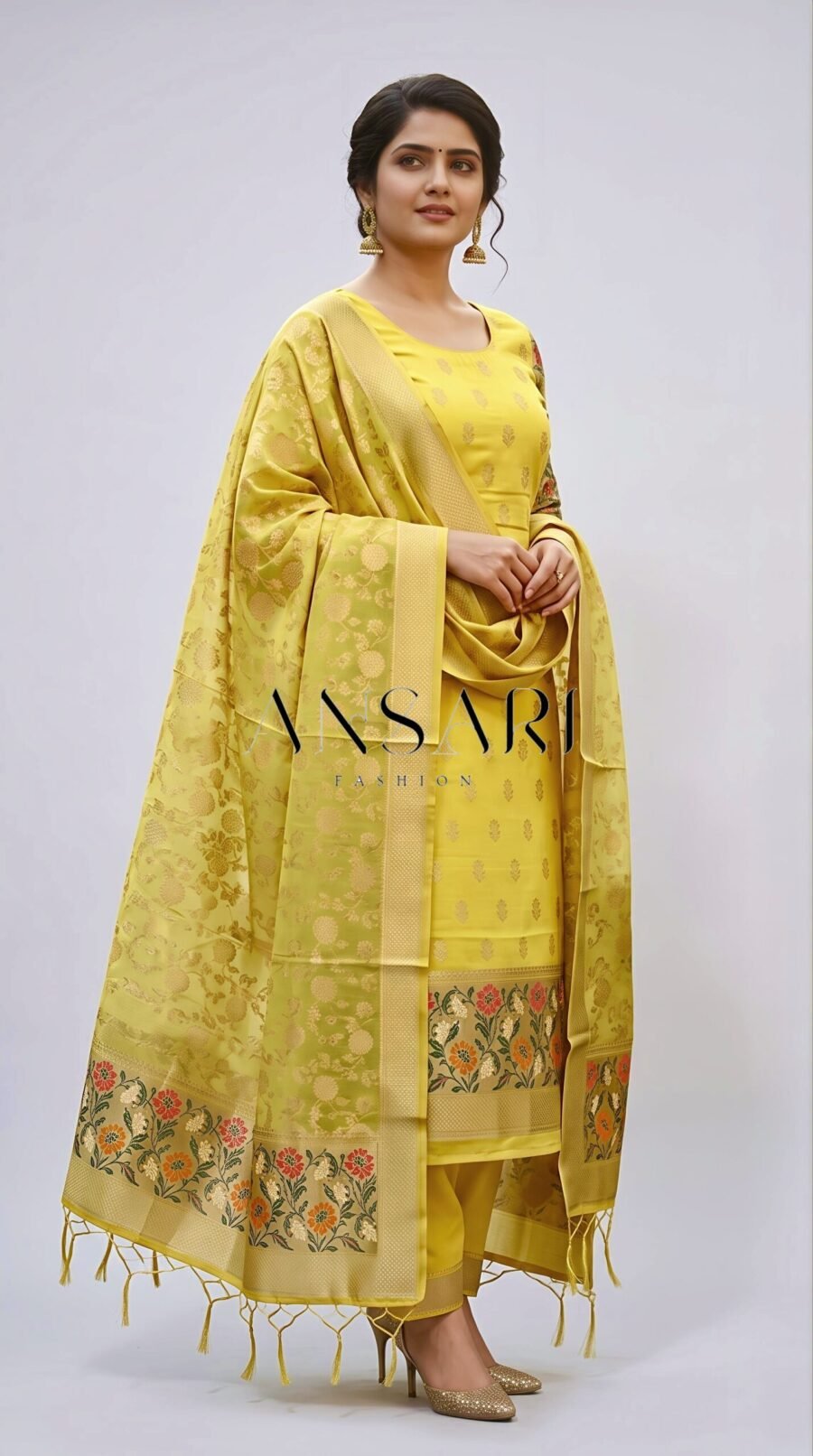 Banarasi Tilfi Jamdani Suit – Premium Cotton with Meena Zari Dupatta